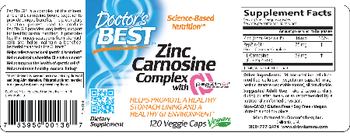 Doctor's Best Zinc Carnosine Complex With Pepzine GI - supplement