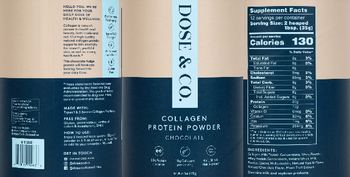 Dose & Co Collagen Protein Powder Chocolate - supplement