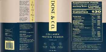 Dose & Co Collagen Protein Powder Vanilla - supplement