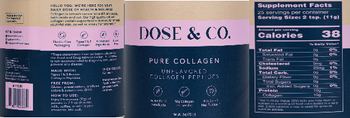 Dose & Co Pure Collagen Unflavored - supplement