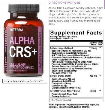 Doterra Alpha CRS+ Cellular Vitality Complex - supplement