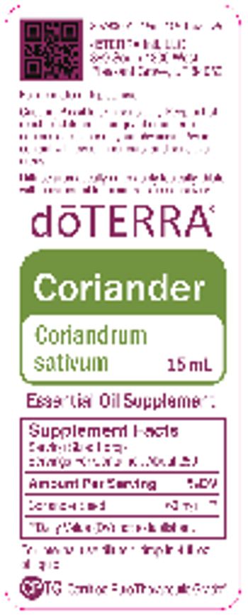 Doterra Coriander - essential oil supplement
