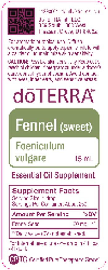 Doterra Fennel (Sweet) - essential oil supplement