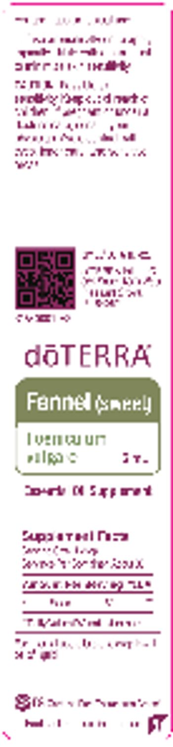 Doterra Fennel (Sweet) - essential oil supplement