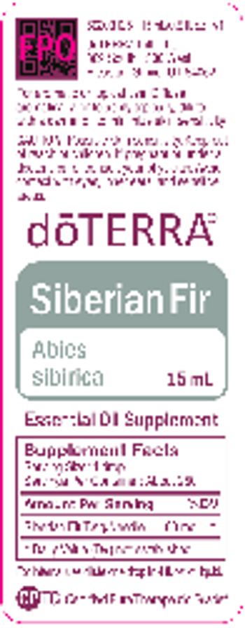 Doterra Siberian Fir - essential oil supplement