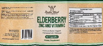 Double Wood Supplements Elderberry Zinc and Vitamin C - supplement