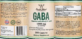 Double Wood Supplements GABA 1000 mg - supplement