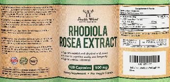 Double Wood Supplements Rhodiola Rosea Extract 500 mg - supplement