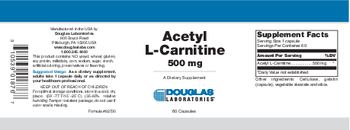 Douglas Laboratories Acetyl L-Carnitine 500 mg - supplement