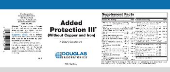 Douglas Laboratories Added Protection III (Without Copper And Iron) - supplement