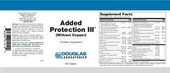 Douglas Laboratories Added Protection III (Without Copper) - supplement