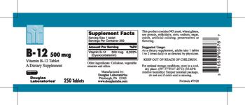 Douglas Laboratories B-12 500 mcg Vitamin B-12 Tablet - supplement