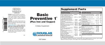 Douglas Laboratories Basic Preventive 1 (Plus Iron And Copper) - supplement