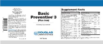 Douglas Laboratories Basic Preventive 3 (Plus Iron) - supplement