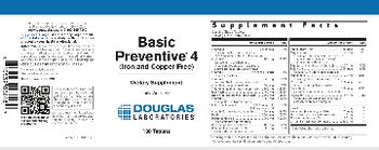 Douglas Laboratories Basic Preventive 4 (Iron and Copper Free) - supplement