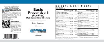 Douglas Laboratories Basic Preventive 5 (Iron Free) - supplement
