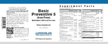 Douglas Laboratories Basic Preventive 5 (Iron Free) - supplement