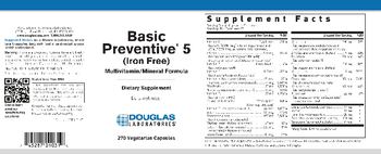 Douglas Laboratories Basic Preventive 5 (Iron Free) - supplement
