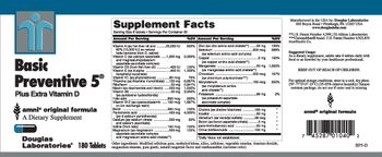 Douglas Laboratories Basic Preventive 5 Plus Extra Vitamin D - supplement
