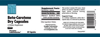 Douglas Laboratories Beta-Carotene Dry Capsules - supplement
