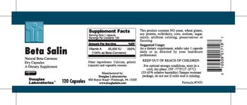Douglas Laboratories Beta Salin Natural Beta-Carotene Dry Capsules - supplement