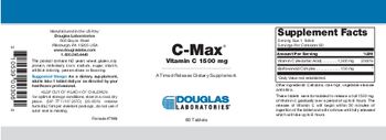 Douglas Laboratories C-Max VItamin C 1500 mg - a timed release supplement