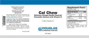 Douglas Laboratories Cal Chew Delicious Orange-Vanilla Flavored Chewable Calcium With Vitamin D - supplement
