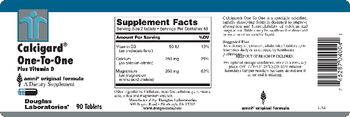 Douglas Laboratories Calcigard One-To-One Plus Vitamin D - supplement
