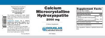 Douglas Laboratories Calcium Microcrystalline Hydroxyapatite 2000 mg - supplement