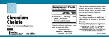 Douglas Laboratories Chromium Chelate - yeastfree chromium supplement