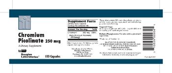 Douglas Laboratories Chromium Picolinate 250 mcg - supplement