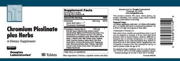 Douglas Laboratories Chromium Picolinate Plus Herbs - supplement