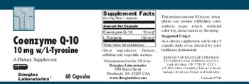 Douglas Laboratories Coenzyme Q-10 10 mg W/L-Tyrosine - supplement