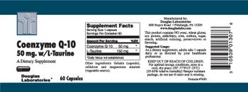 Douglas Laboratories Coenzyme Q-10 50 mg W/L-Taurine - supplement
