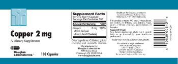 Douglas Laboratories Copper 2 mg - supplement