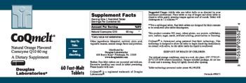 Douglas Laboratories CoQmelt Natural Orange Flavored Coenzyme Q10 60 mg - supplement