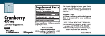 Douglas Laboratories Cranberry 450 mg - supplement