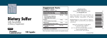 Douglas Laboratories Dietary Sulfur with Ascorbates - supplement