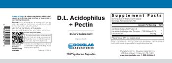 Douglas Laboratories D.L. Acidophilus + Pectin - supplement