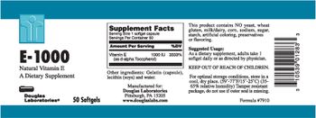 Douglas Laboratories E-1000 Natural Vitamin E - supplement