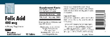 Douglas Laboratories Folic Acid 400 mcg - supplement