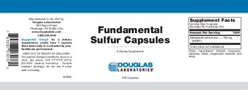 Douglas Laboratories Fundamental Sulfur Capsules - supplement