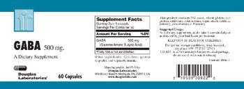 Douglas Laboratories GABA 500 mg - supplement