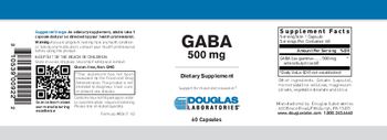 Douglas Laboratories GABA 500 mg - supplement
