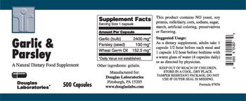 Douglas Laboratories Garlic & Parsley - a natural food supplement