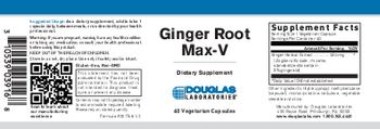 Douglas Laboratories Ginger Root Max-V - supplement