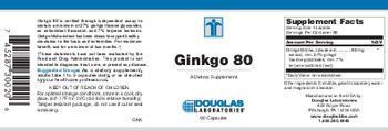 Douglas Laboratories Ginkgo 80 - supplement