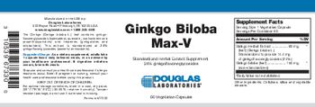 Douglas Laboratories Ginkgo Biloba Max-V - standardized herbal extract supplement