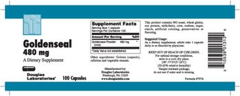 Douglas Laboratories Goldenseal 480 mg - supplement