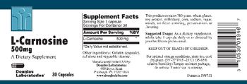 Douglas Laboratories L-Carnosine 500mg - supplement